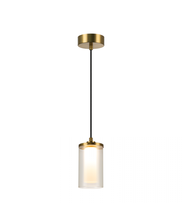 23018 PENDANT LED LIGHT 9W 3000K METAL-GLASS GOLD Zambelis Lights