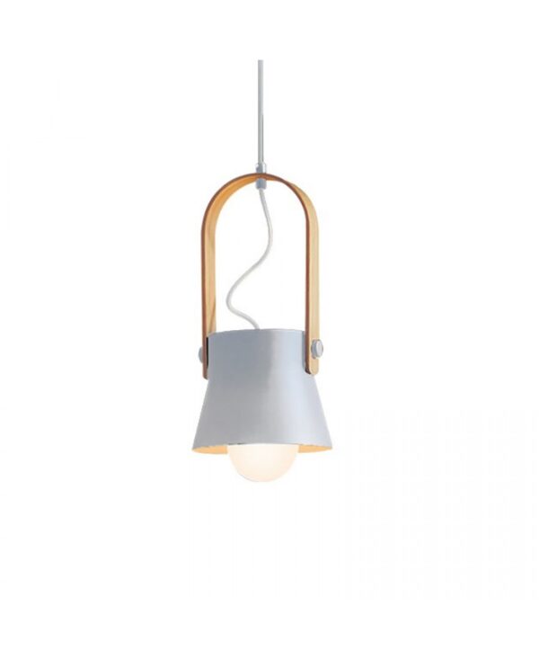 18193 PENDANT WHITE-WOOD 1xE27 40W Zambelis Lights