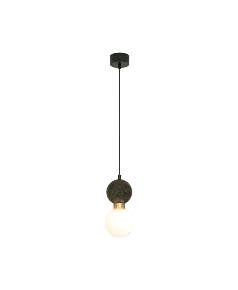 23242 PENDANT LAMP G9 MAX 7W GREEN MARBLE - BRASS Zambelis Lights