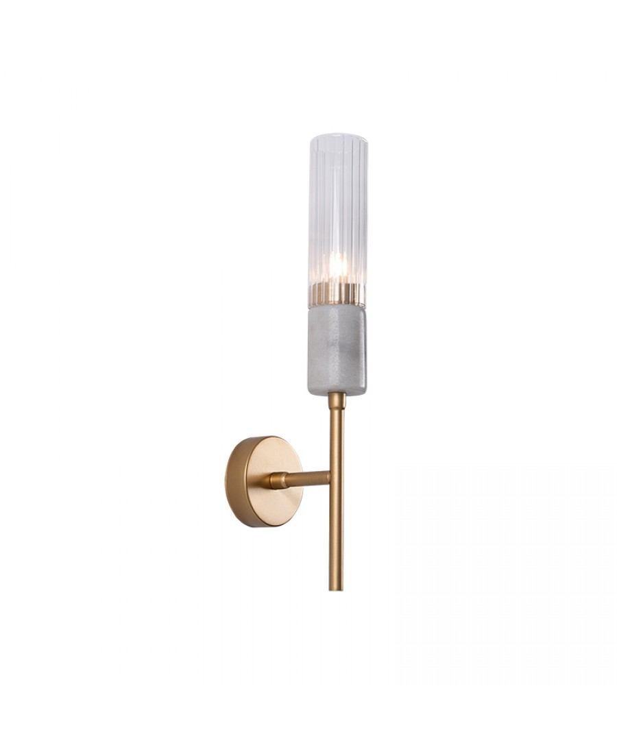 20352 WALL LIGHT 1XG9 MAX 9W MARBLE-GLASS GOLD MATT Zambelis Lights