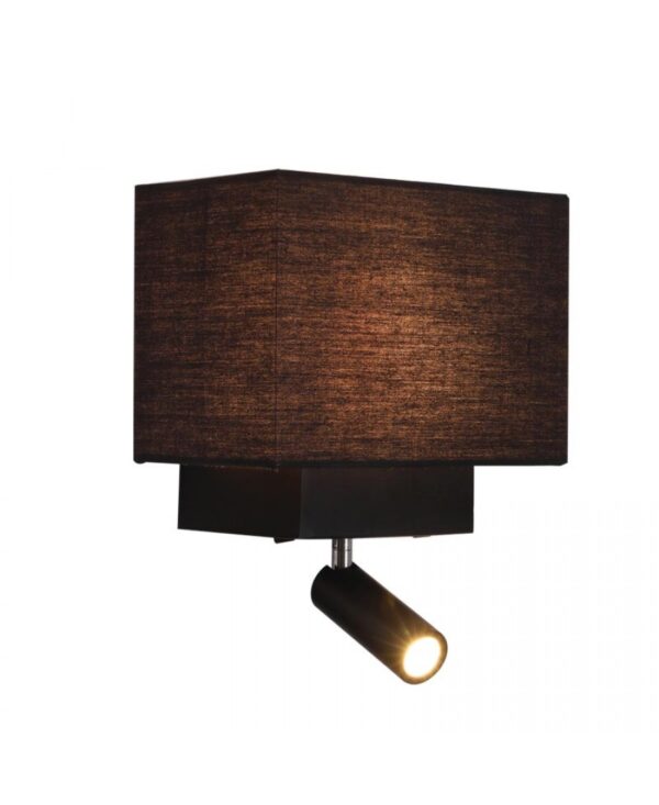 H59 HOTEL SCONCE LED 3W + 1XE27 BLACK MATT Zambelis Lights