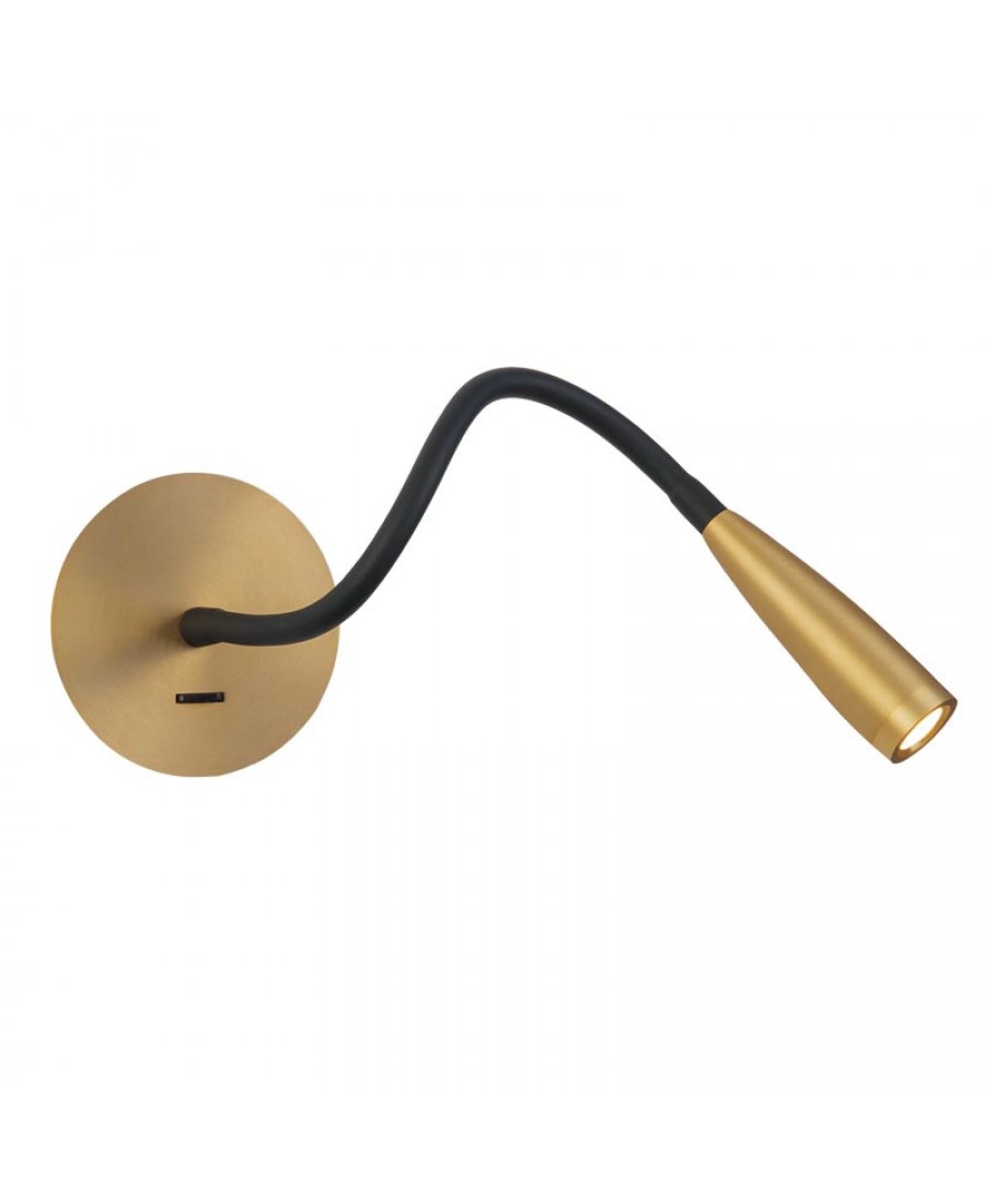 H63 HOTEL SCONCE LED LIGHTS 3W BRUSHED BRASS METAL - ALUMINIUM Zambelis Lights