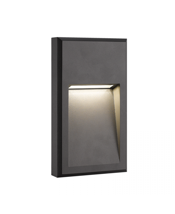 E346 OUTDOOR STEP LIGHT LED 6W 3000K ALUMINIUM GRAPHITE IP65 Zambelis Lights