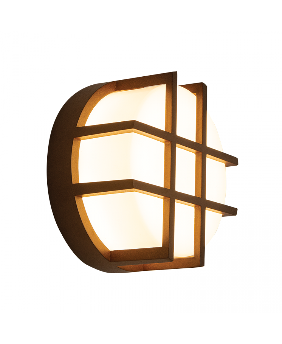 E342 OUTDOOR SCONCE LIGHT LED 10W 3000K ALUMINIUM BROWN IP65 Zambelis Lights