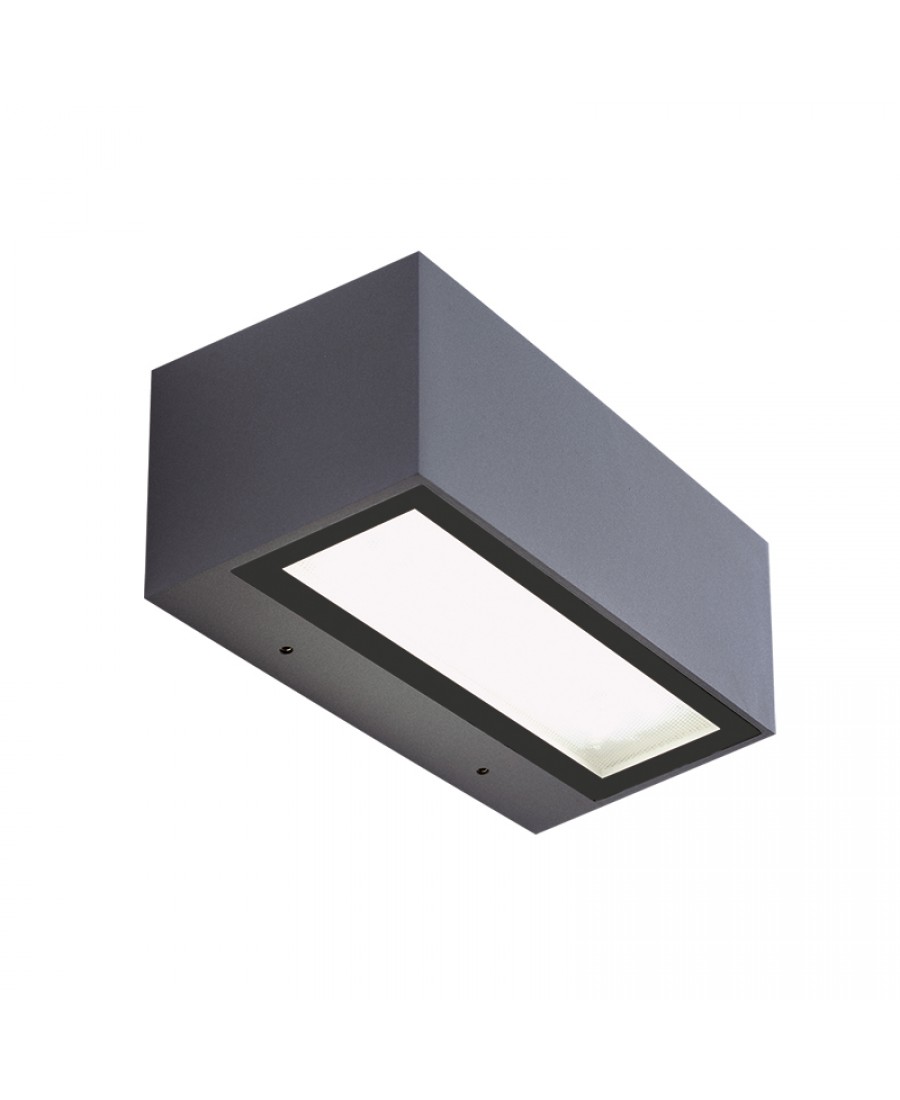 E261 LED UP DOWN WALL LIGHT 2X13.5 W ALUMINIUM 3000K DARK GREY IP65 Zambelis Lights