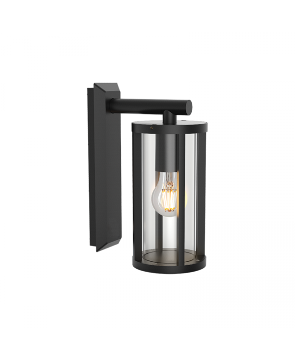 E338 OUTDOOR SCONCE LIGHT E27 MAX 15W ALUMINIUM BLACK IP65 Zambelis Lights