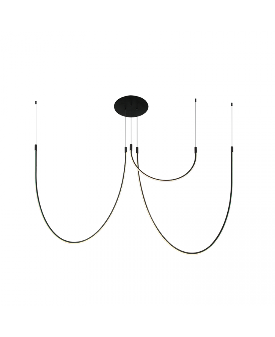 23051 CEILING LED LIGHT 46W 3000K ALUMINIUM-SILICON BLACK Zambelis Lights
