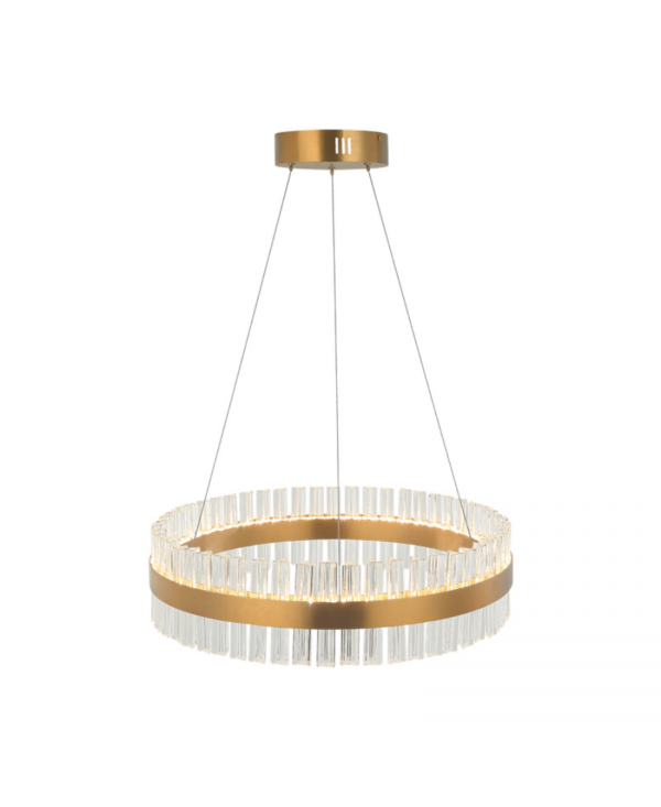 22039 PENDANT LED LIGHT 56W 3000K STAINLESS STEEL -GLASS GOLD MATT Zambelis Lights