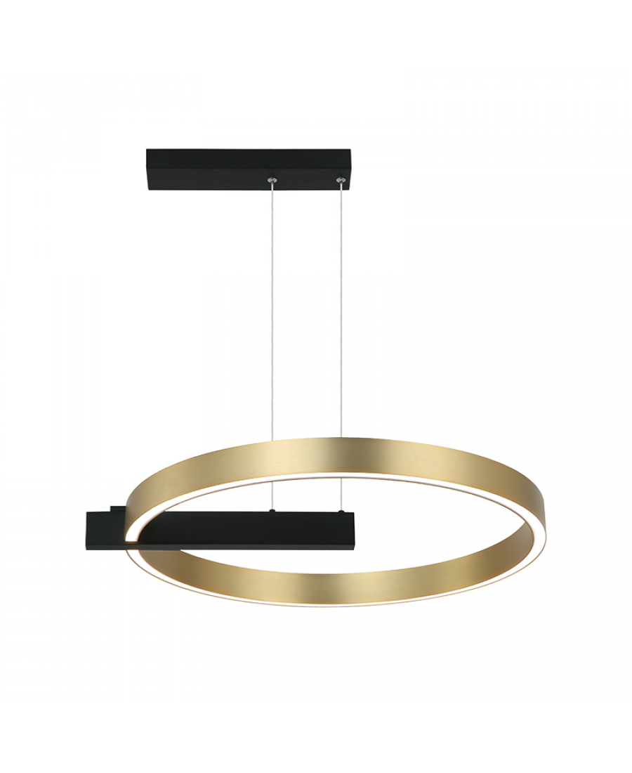 22011 PENDANT LED LIGHT 41W 3000K ALUMINIUM GOLD/ MATT BLACK Zambelis Lights