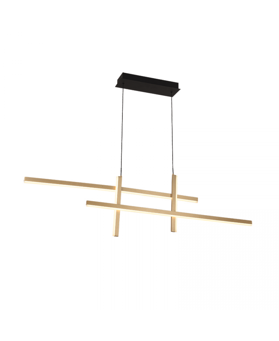 22022 PENDANT LIGHT LED 47W 3000K ALUMINIUM GOLD BLACK FOR INTERIOR SPACES Zambelis Lights
