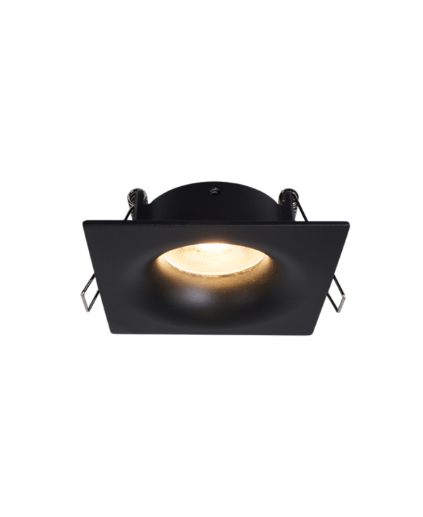 S166 RECESSED SPOT SQUARED 1XGU10 IP65 SANDY BLACK Zambelis Lights
