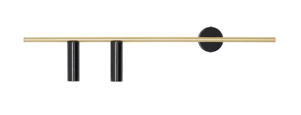 KINKIET TREVO 2 BLACK BRASS 1083D40 ALDEX
