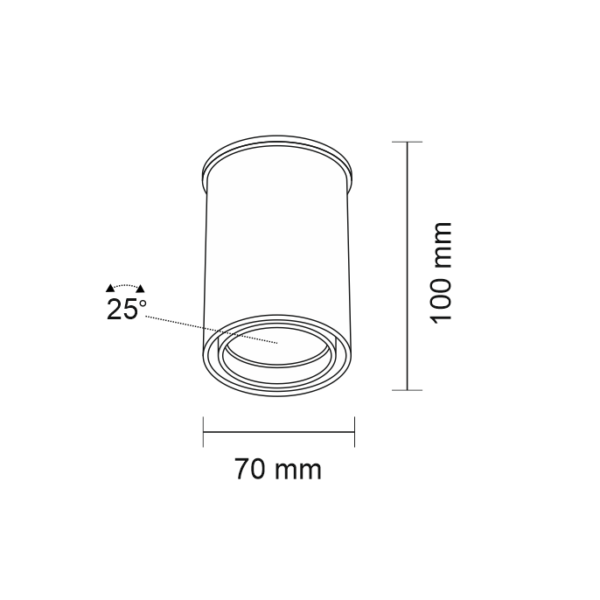 Lampa sufitowa nowoczesna Antigo OSAKA – szara, GU10 – 1119/GU10/SZ
