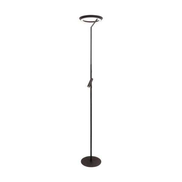 Lampa podłogowa nowoczesna Lucide CELESTE — czarna, LED 21 W, Ø 28 cm — 03745/25/30