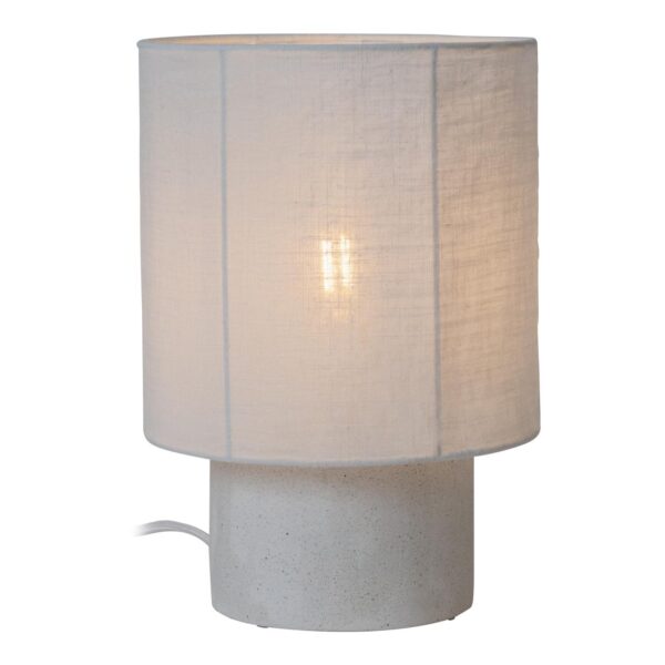 Lampa stołowa boho Lucide TISSAJA — biała, E14, Ø 20 cm — 06528/28/31