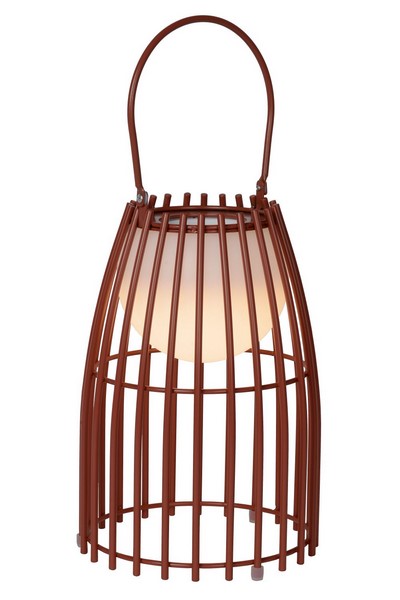 Przenośna lampa ogrodowa nowoczesna Lucide FJARA — brązowa, LED 0.3W, Ø 17.5 cm — 06801/01/97