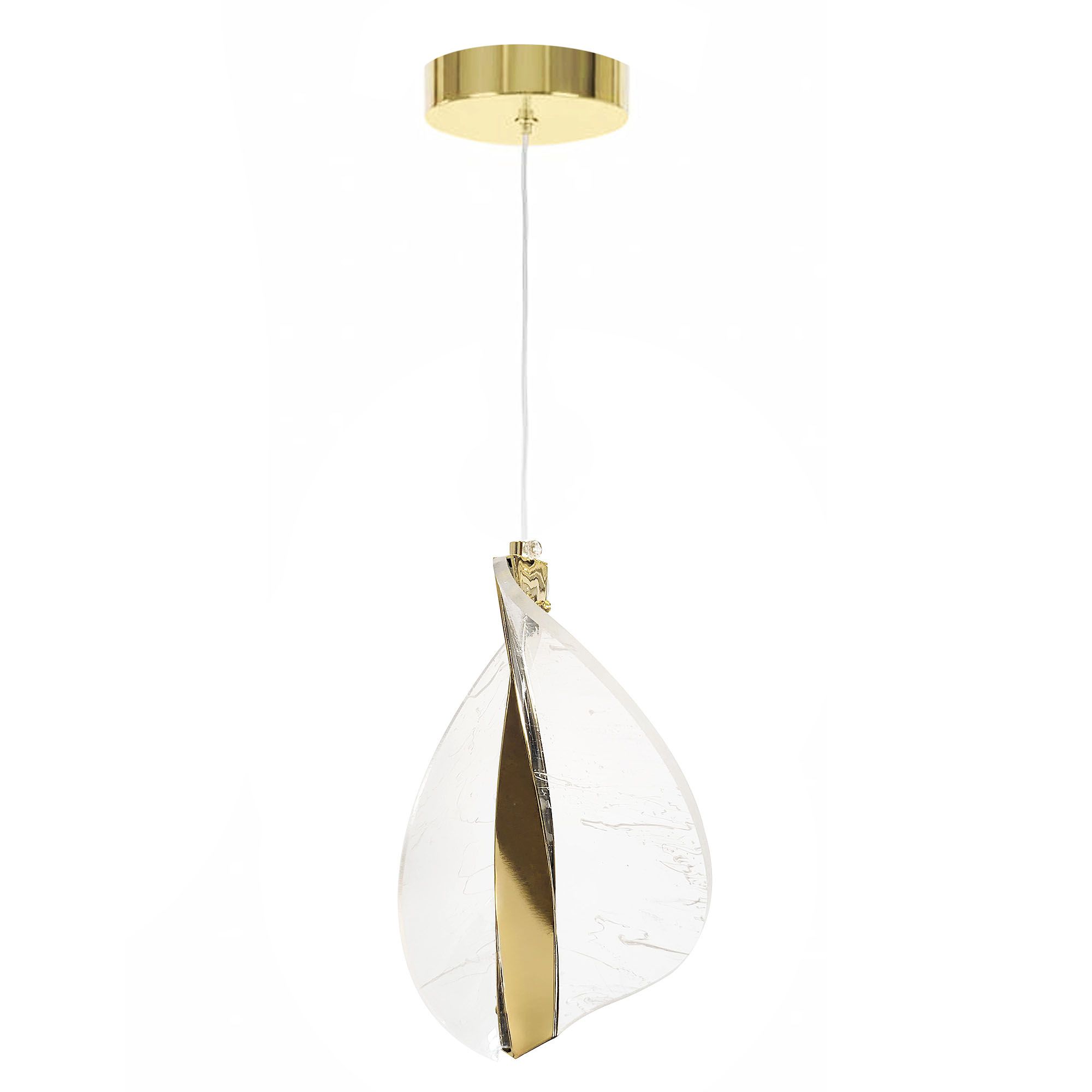 LAMPA SUFITOWA WISZĄCA LED G129-CP ZŁOTA