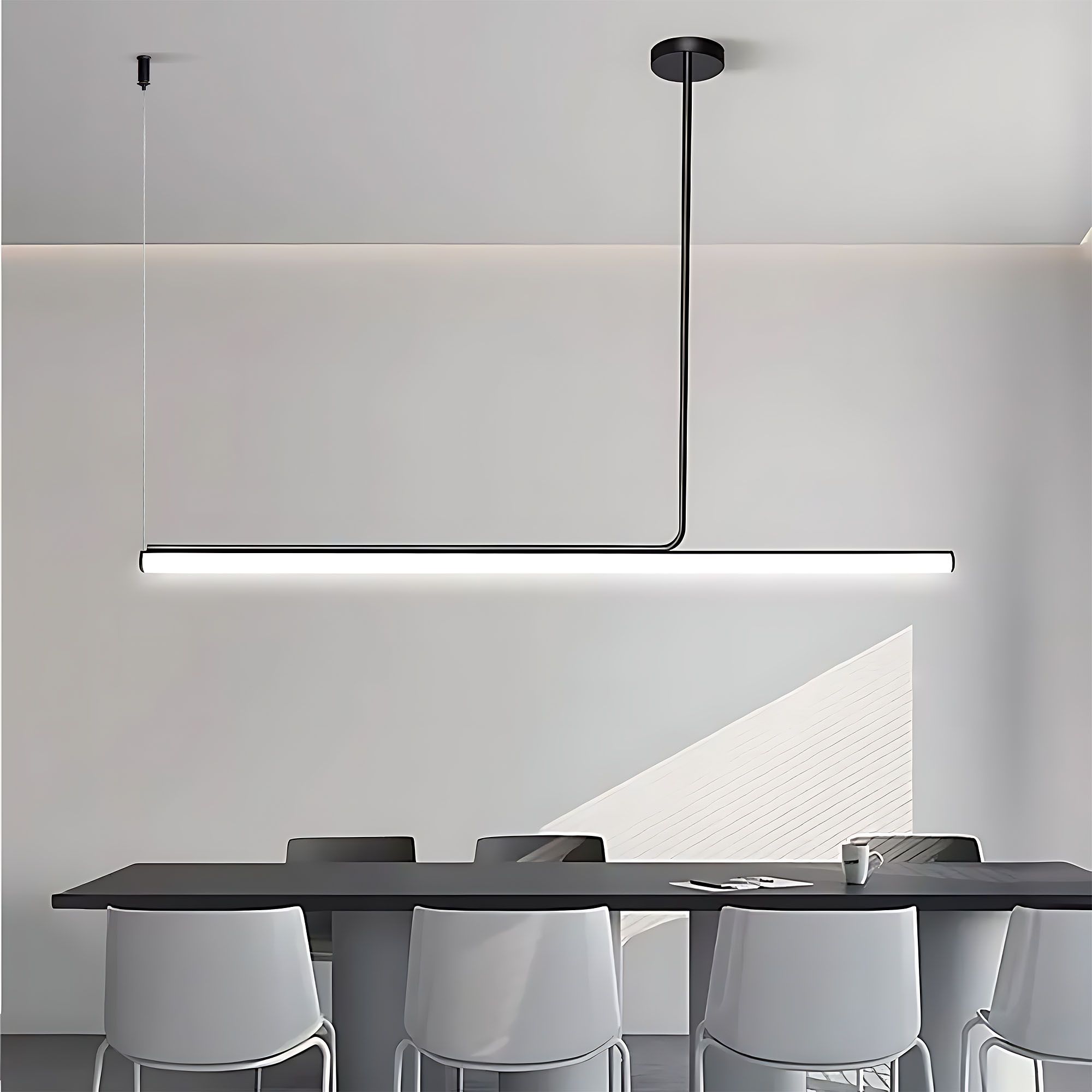 LAMPA SUFITOWA WISZĄCA LED APP1660-CP Black 140cm - obrazek 6