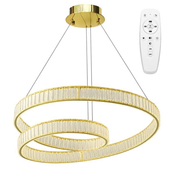 LAMPA SUFITOWA WISZĄCA LED APP1767-CP ZŁOTA