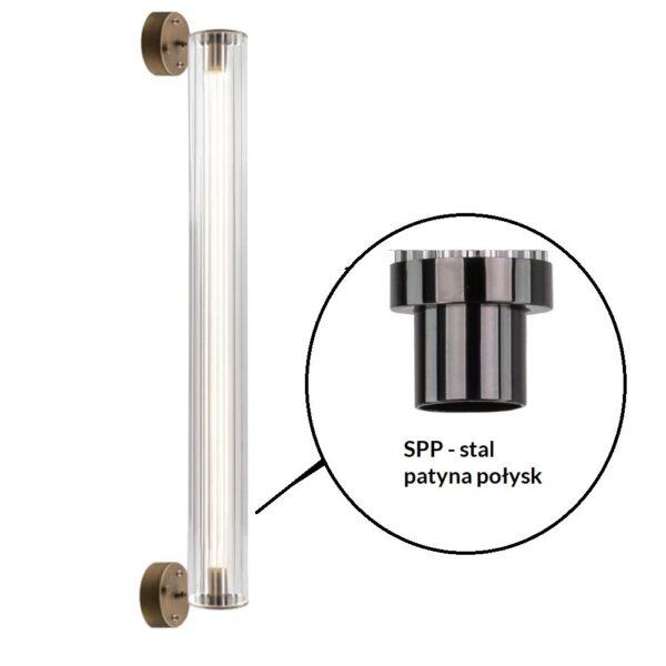 Kinkiet glamour Antigo MEREZI K – stal patyna połysk, LED 30 W, 3000 K – 4051- SPP