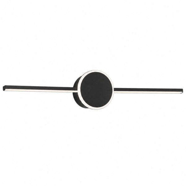 KINKIET ŁAZIENKOWY LED ROUND BLACK 40CM APP848-1W