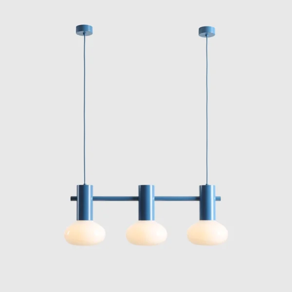 Lampa wisząca nowoczesna Aldex FLO 3 S 7000E31_S błękitna 3×E14