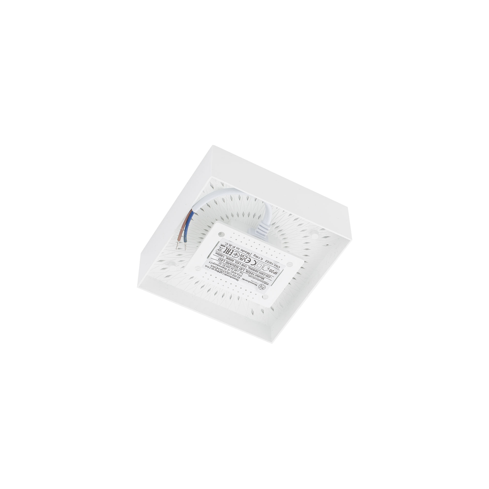 Plafon nowoczesny LID SQUARE LED 10420, biały, 15 W 3000 K – Nowodvorski Lighting - obrazek 3