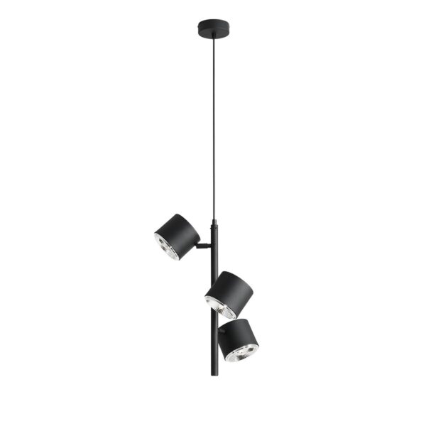 Lampa wisząca minimalistyczna Aldex BOT 3 1047E czarna 3×GU10