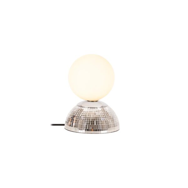 Lampa stołowa nowoczesna Lucide GLITZER — srebrna, G9, Ø 14 cm — 10527/01/14