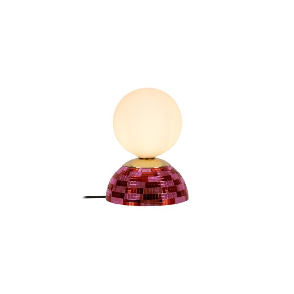 Lampa stołowa nowoczesna Lucide GLITZER — różowa, G9, Ø 14 cm — 10527/01/66