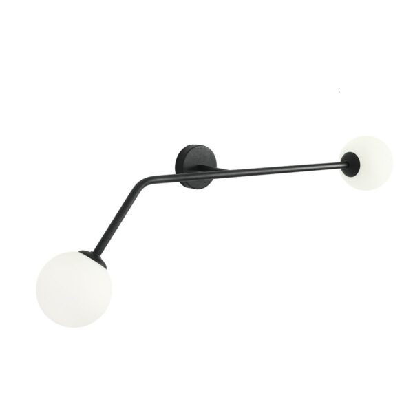 Kinkiet minimalistyczny Aldex PURE 2 POZIOMY 1064D1 czarny 2×E14