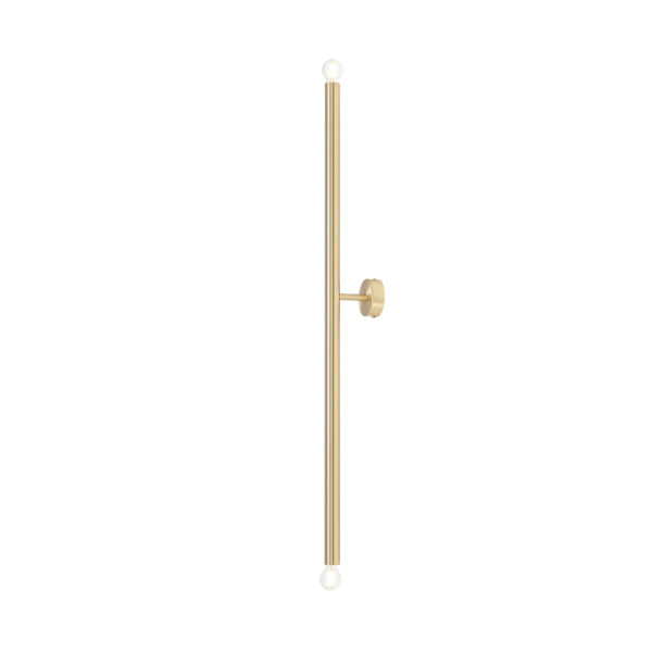 Kinkiet minimalistyczny Aldex TUBO 2 L 1072D40_L mosiężny 2×E14