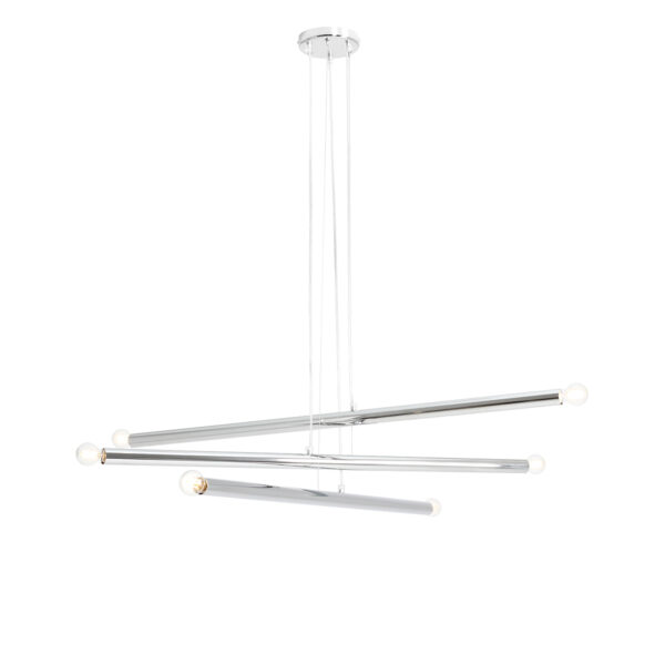 Lampa wisząca minimalistyczna Aldex TUBO 6 1072K4 chromowana 6×E14