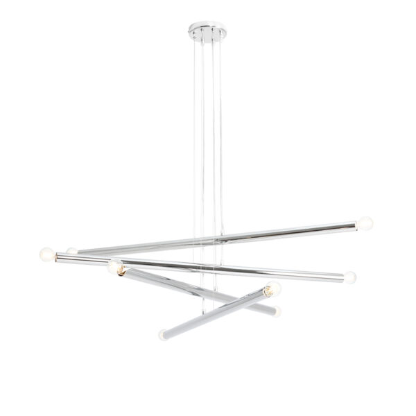 Lampa wisząca minimalistyczna Aldex TUBO 8 1072P4 chromowana 8×E14