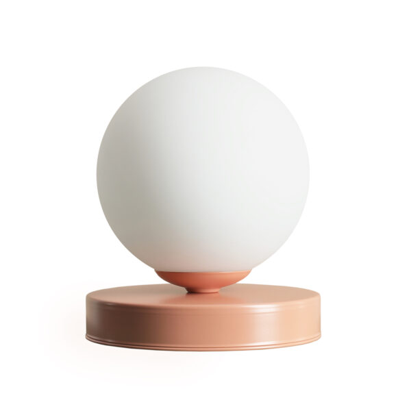 Lampa stołowa minimalistyczna Aldex BALL S 1076B11_S koralowa 1×E14