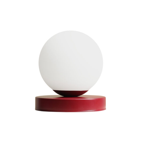 Lampa stołowa minimalistyczna Aldex BALL S 1076B15_S bordowa 1×E14