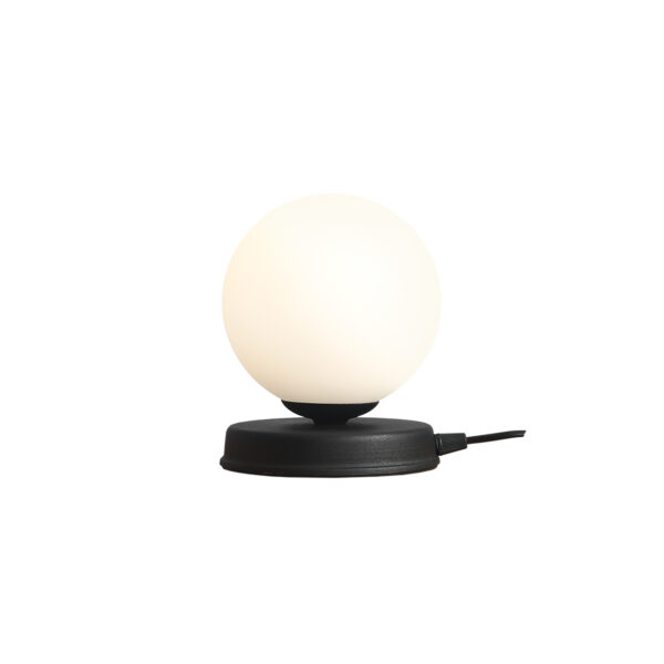 Lampa stołowa minimalistyczna Aldex BALL S 1076B1_S czarna 1×E14