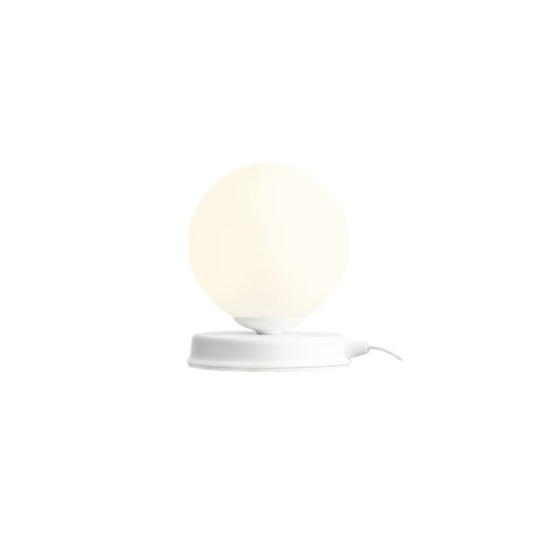 Lampa stołowa minimalistyczna Aldex BALL S 1076B_S biała 1×E14