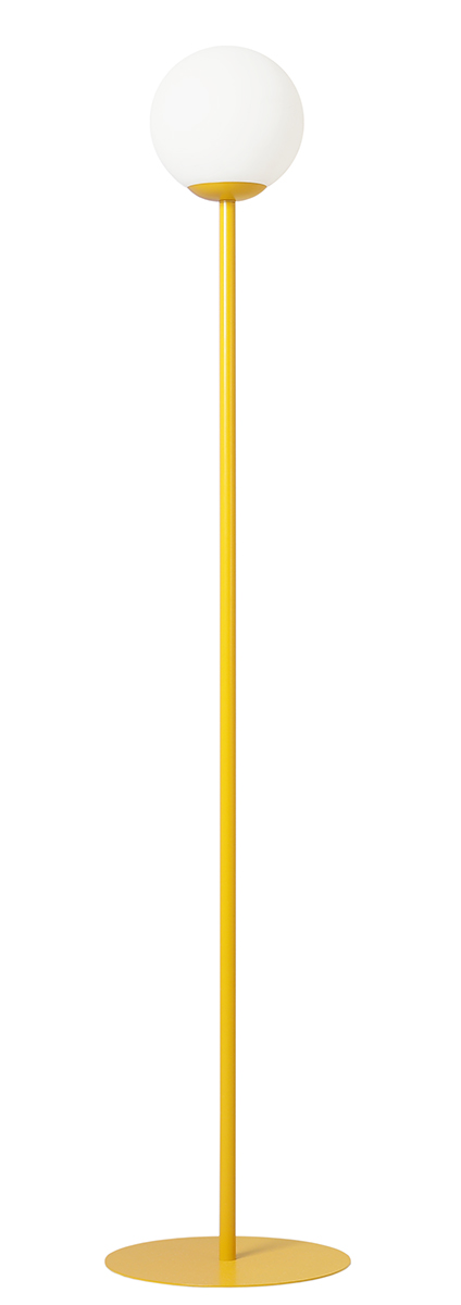 Lampa podłogowa minimalistyczna Aldex PINNE 1080A14 musztardowa 1×E27