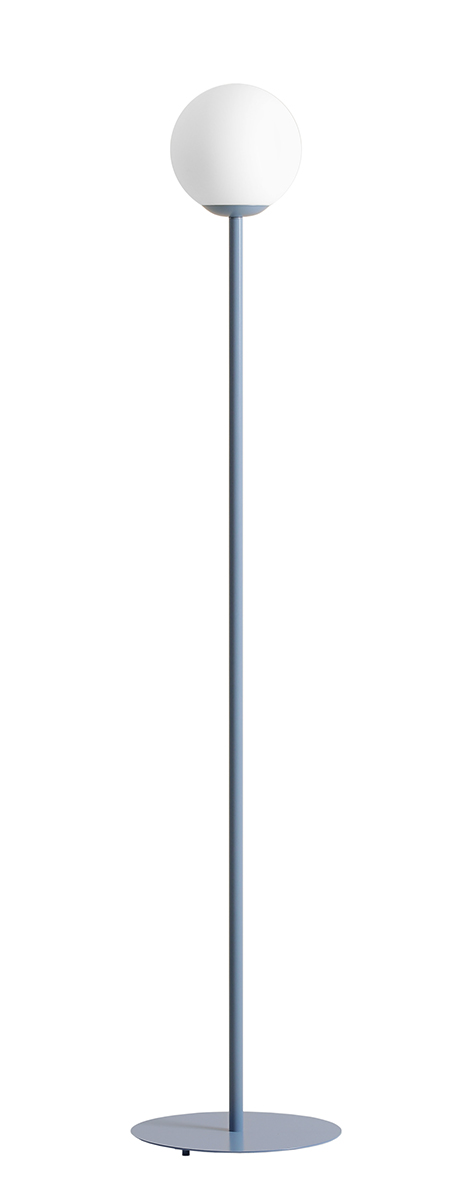 Lampa podłogowa minimalistyczna Aldex PINNE 1080A16 szaroniebieska 1×E27