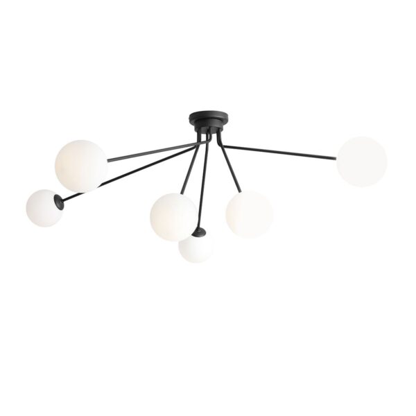 Plafon minimalistyczny Aldex HOLM 6 1082PL_K1 czarny 6×E14