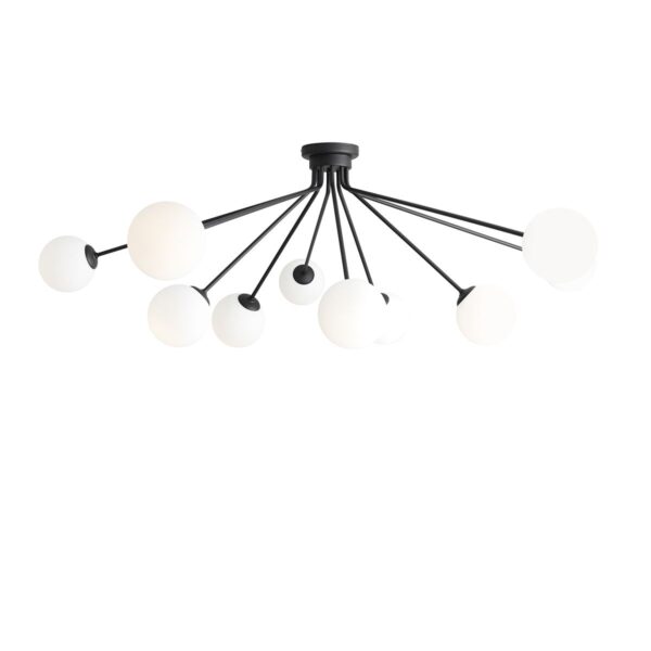 Plafon minimalistyczny Aldex HOLM 10 1082PL_M1 czarny 10×E14