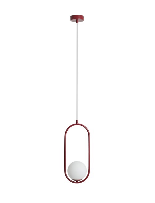 Lampa wisząca minimalistyczna Aldex RIVA 1086G15 bordowa 1×E14