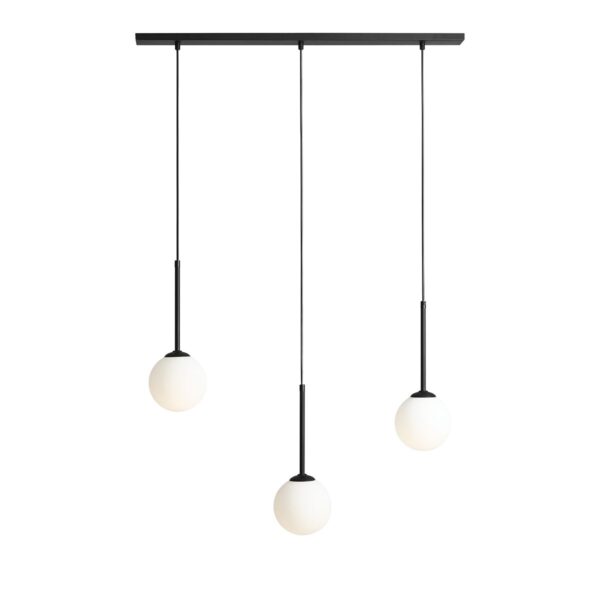 Lampa wisząca minimalistyczna Aldex BOSSO 3 1087E_1 czarna 3×E14