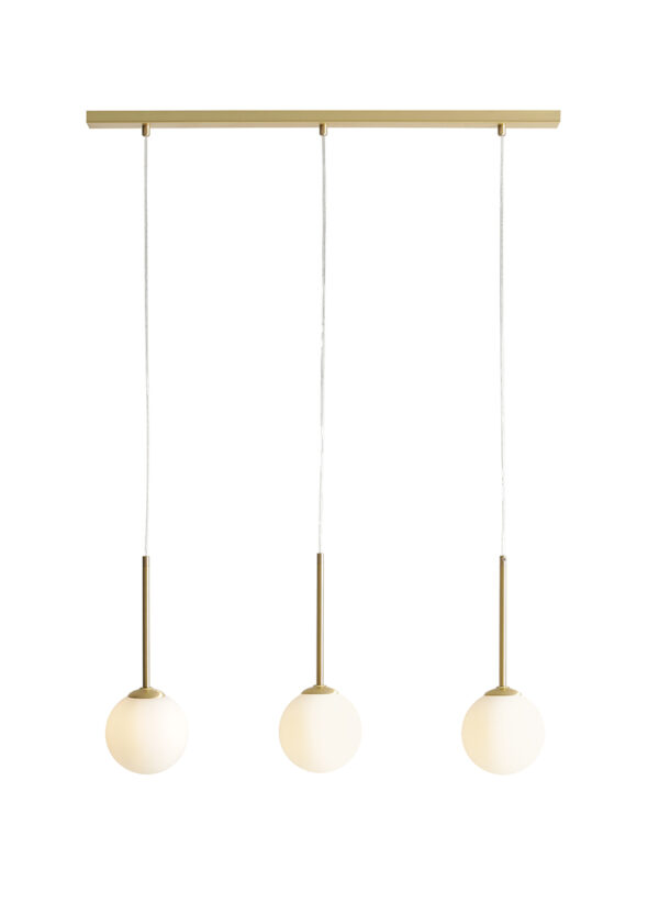 Lampa wisząca minimalistyczna Aldex BOSSO 3 1087E_40 mosiężna 3×E14