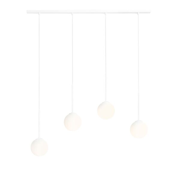 Lampa wisząca minimalistyczna Aldex BOSSO 4 1087L biała 4×E14