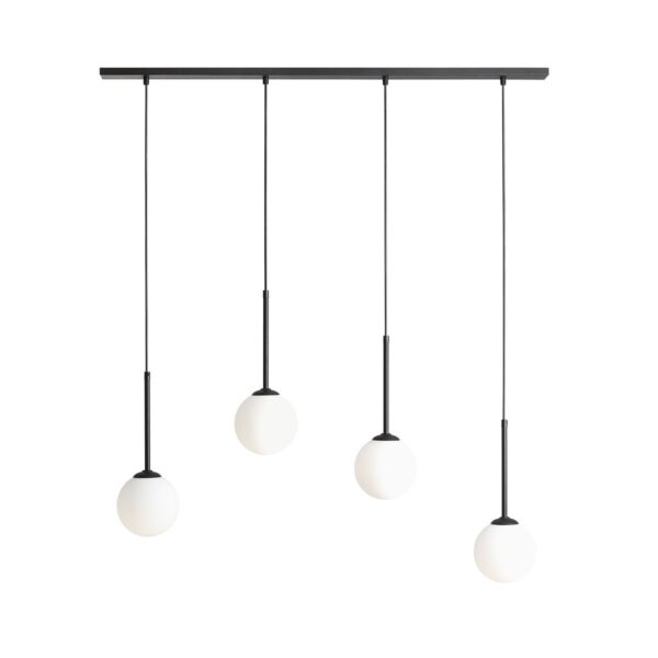 Lampa wisząca minimalistyczna Aldex BOSSO 4 1087L1 czarna 4×E14