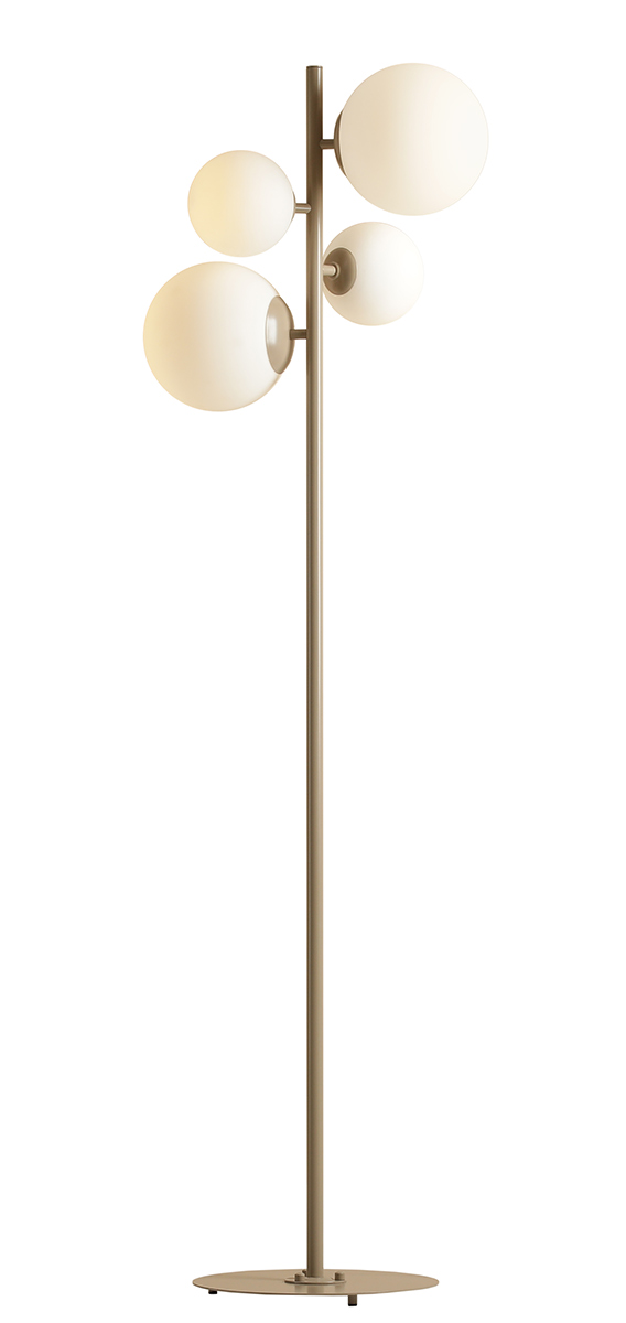 Lampa podłogowa nowoczesna Aldex BLOOM 1091A17 beżowa 2×E14 + 2×E27
