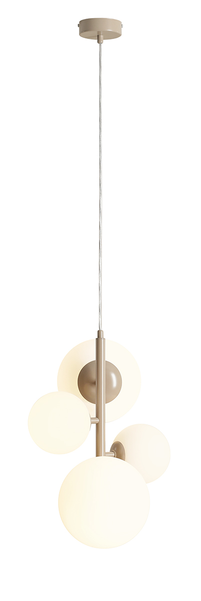 Lampa wisząca nowoczesna Aldex BLOOM 4 1091L17 beżowa 2×E14 + 2×E27
