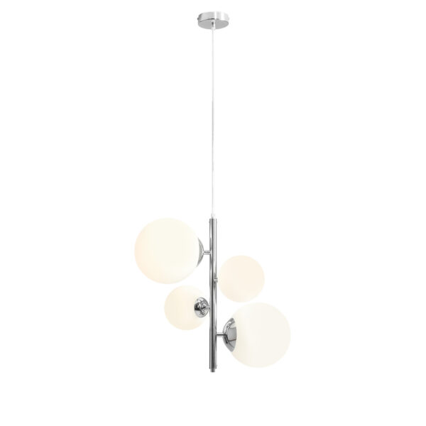 Lampa wisząca nowoczesna Aldex BLOOM 4 1091L4 chromowana 2×E14 + 2×E27